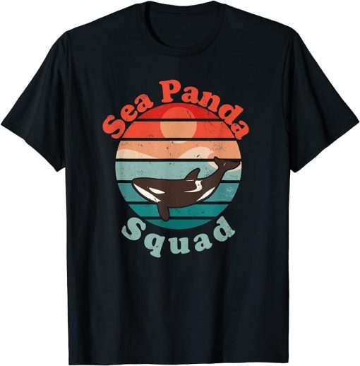 Orcas Marine Biologist Sea Panda Squad T-Shirt