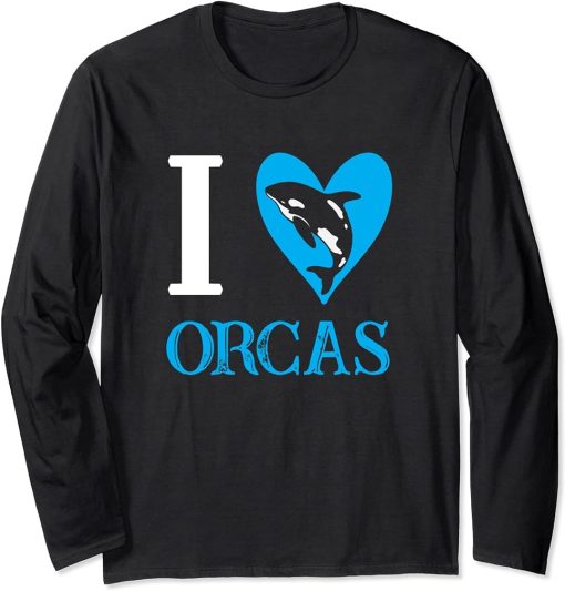 I Love Orcas Orca Long Sleeve T-Shirt