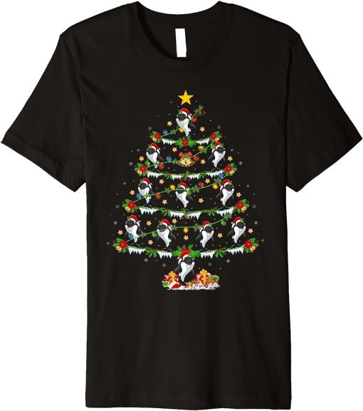 Orca Fish Lover Xmas Lighting Orca Christmas Tree Premium T-Shirt