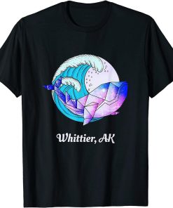 Whittier AK Japanese Paint Geometric Orca Killer Whale T-Shirt